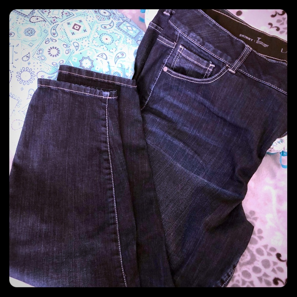 Lane Bryant skinny Tighter Tummy Technology jeans.